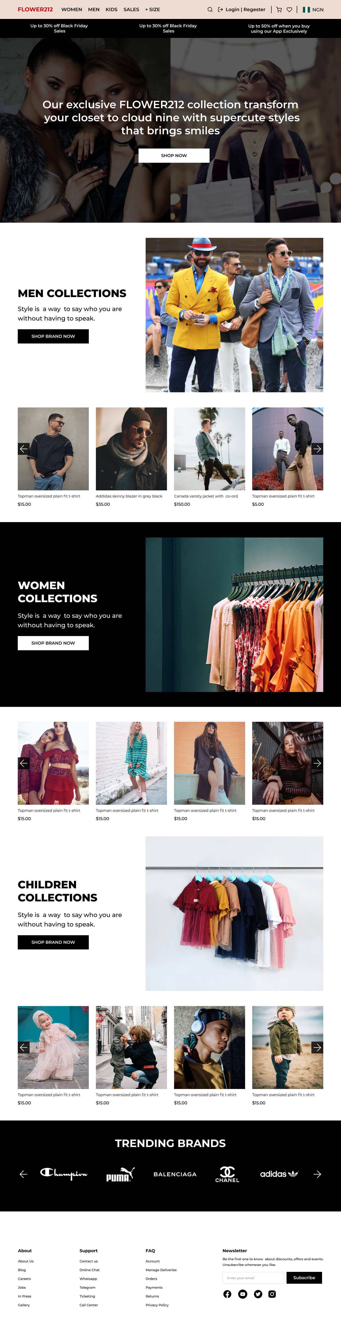 E-Commerce Landing Page